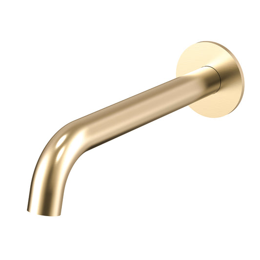 Profile III 220mm Basin/ Bath Wall Spout, PVD Brushed Brass Gold