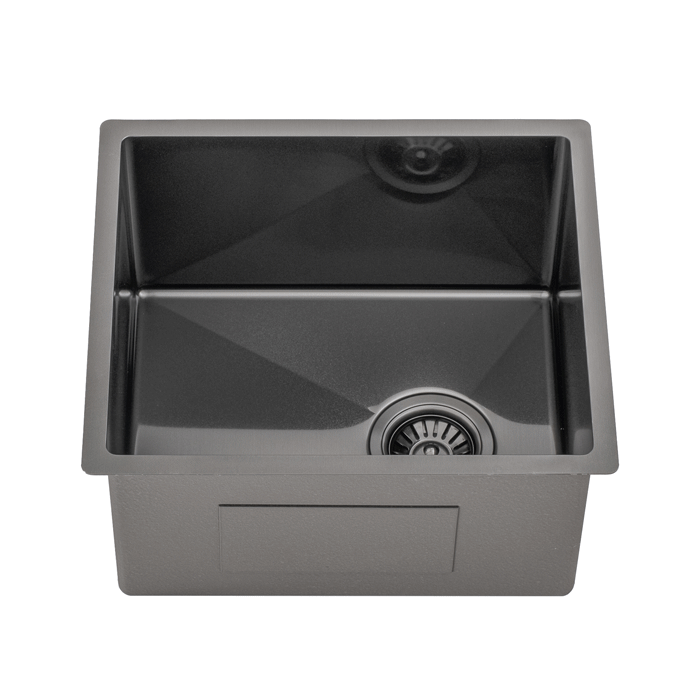 Retto II 390mm x 440mm x 230mm Stainless Steel Sink, Brushed Gunmetal Black