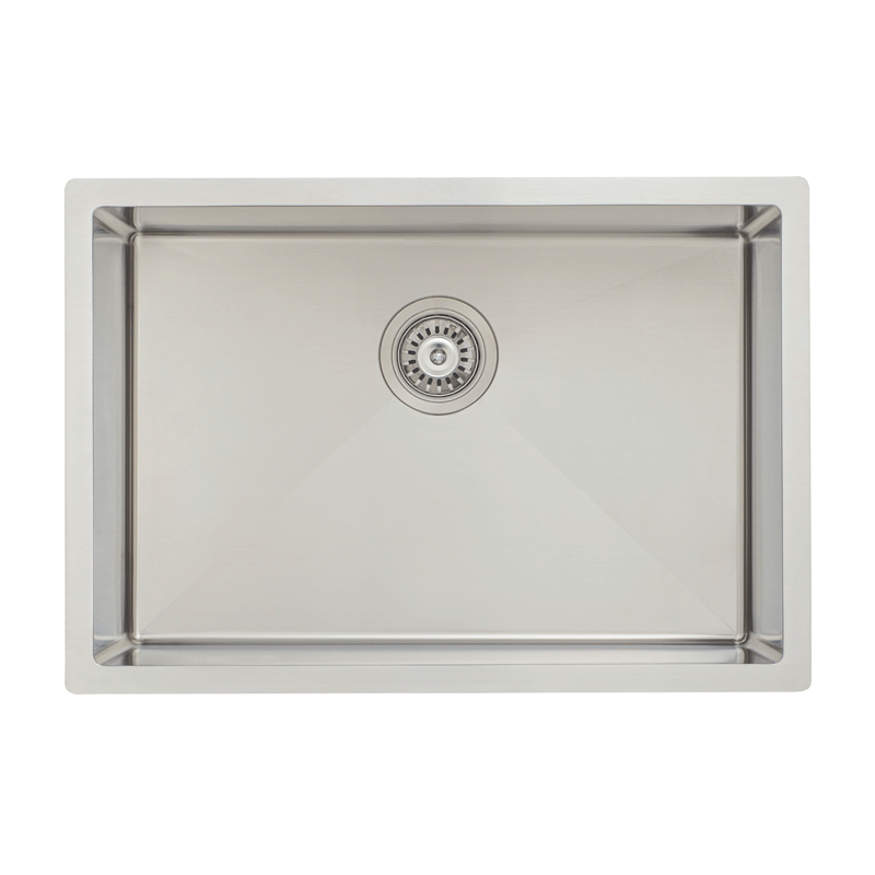 Retto II 650mm x 450mm x 230mm Stainless Steel Sink, Brushed Nickel Silver