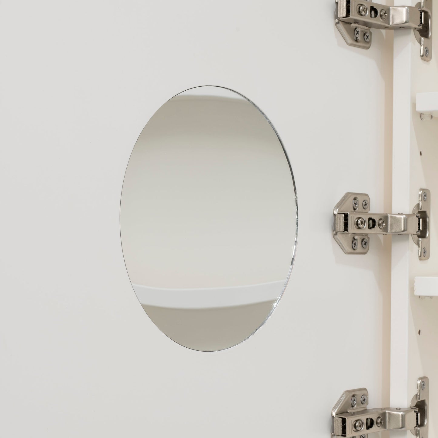 Pill Oval 400mm x 900mm Shaving Cabinet Mirror, Matte White