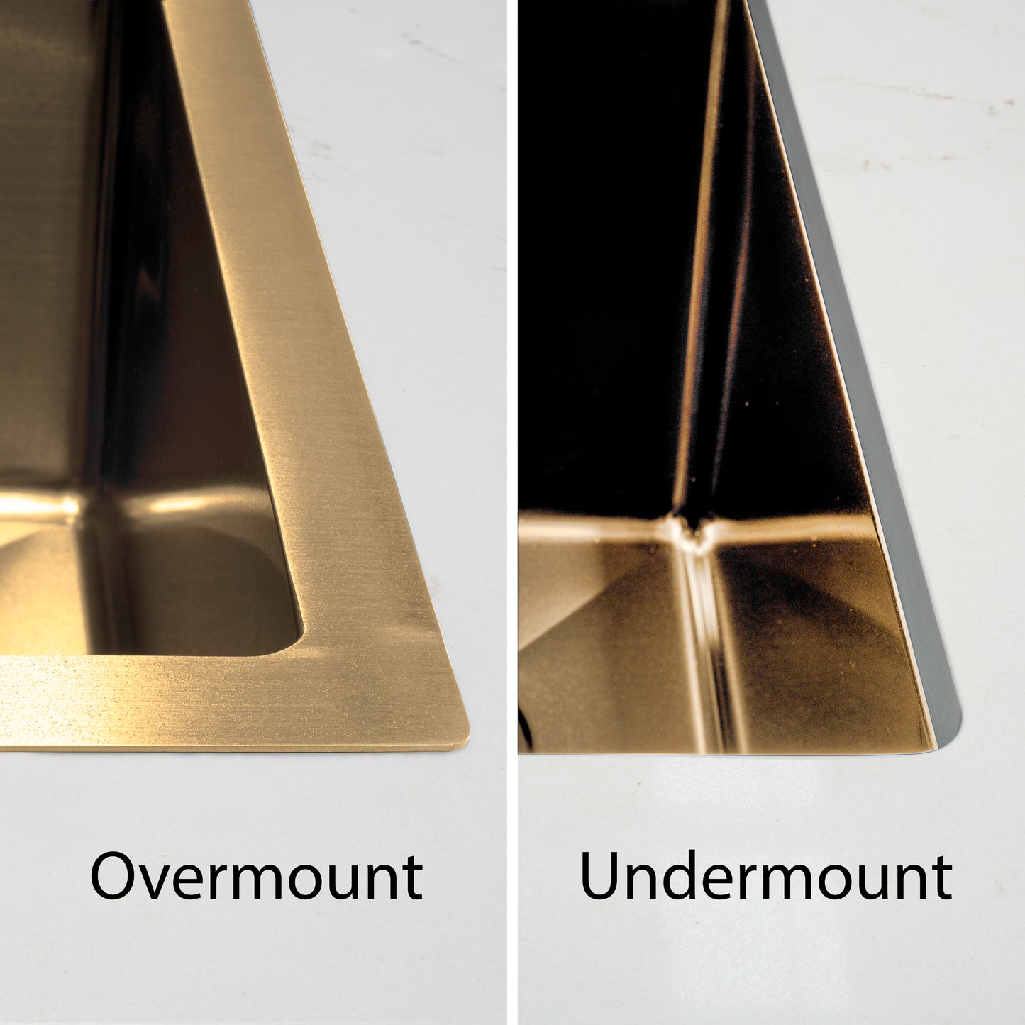 Retto 850mm x 450mm x 230mm Stainless Steel Sink with Drainer | Brushed Brass (gold) |