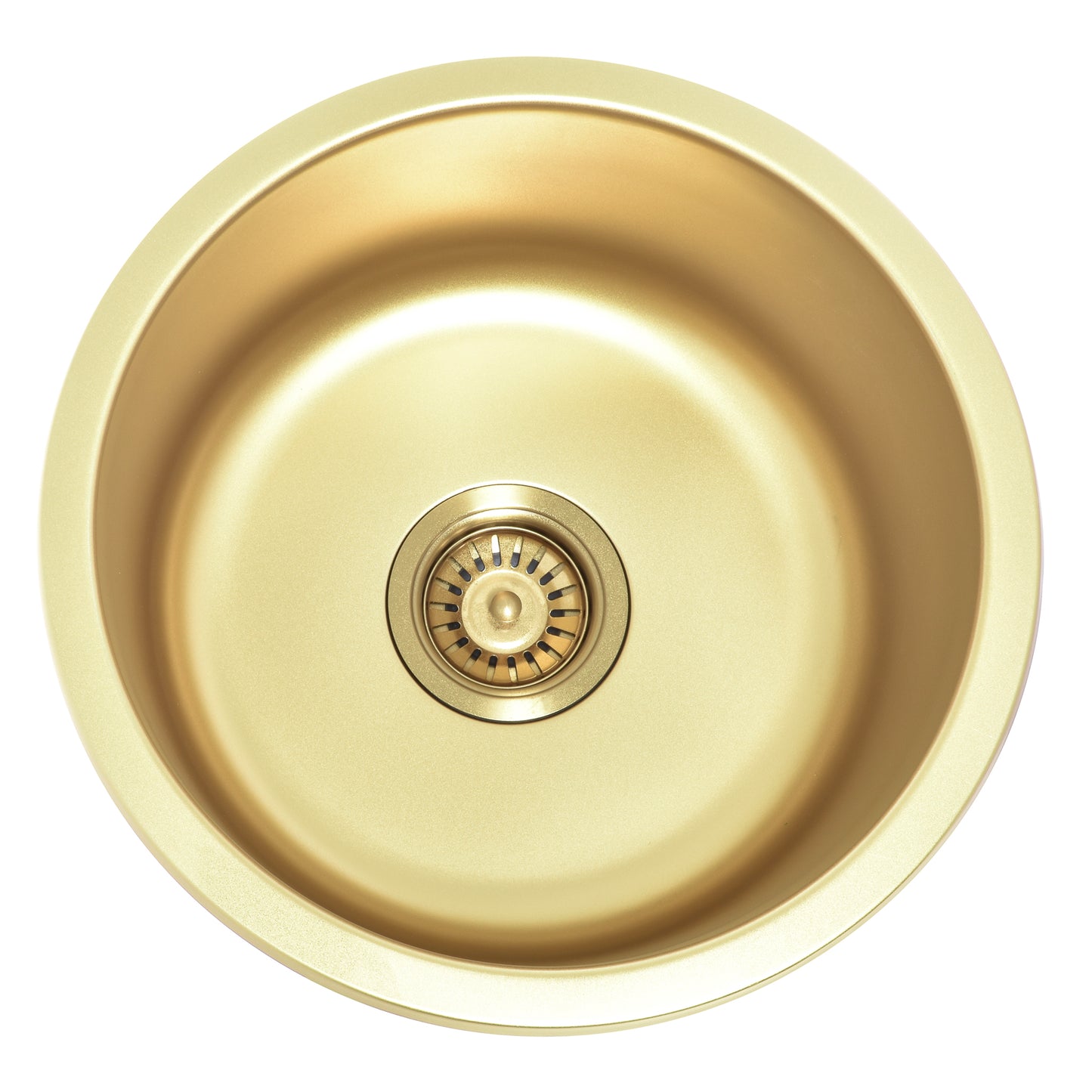 Radii Round 410mm x 180mm Stainless Steel Sink | Brushed Brass (gold) |