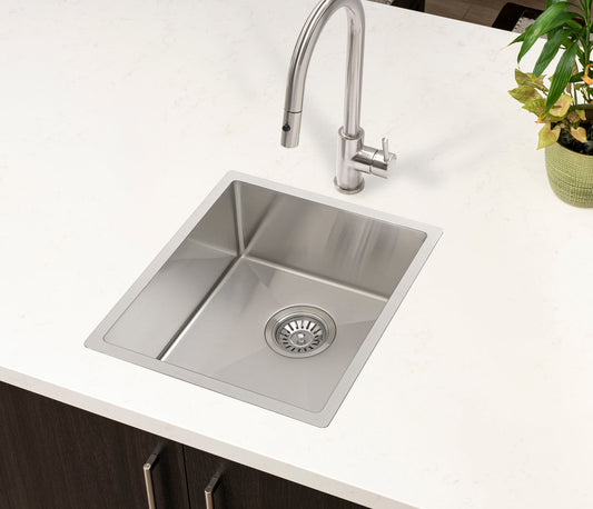 Retto II 290mm x 440mm x 230mm Small Stainless Steel Sink, Brushed Nickel Silver