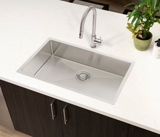 Retto II 750mm x 450mm x 230mm Stainless Steel Sink, Brushed Nickel Silver