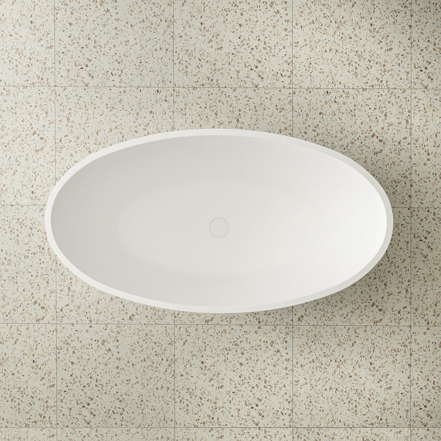 Byron Egg 1300mm Oval Freestanding Bath, Matte White