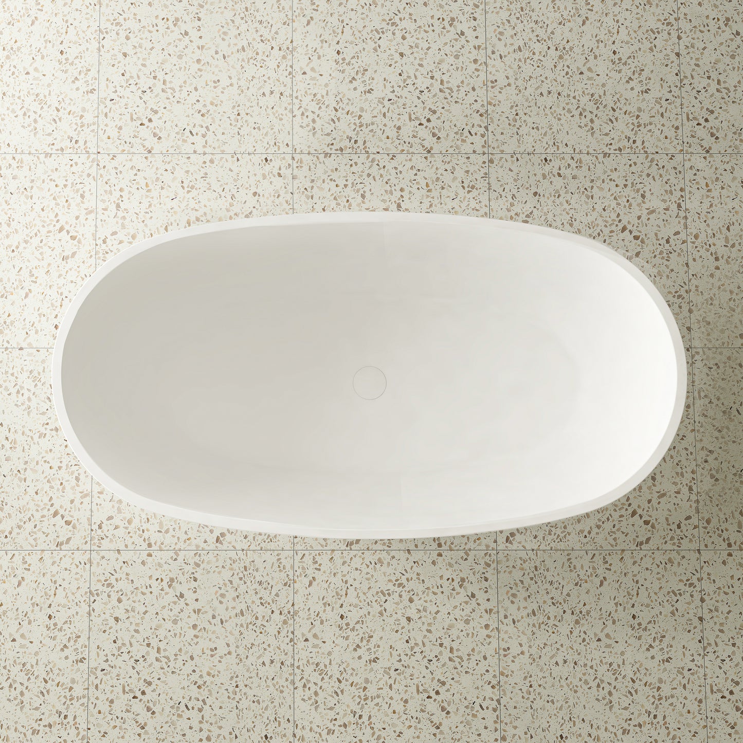 Byron Egg 1400mm Oval Freestanding Bath, Gloss White