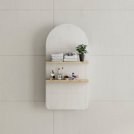 Arco Arch 400mm x 800mm Shaving Cabinet Mirror, Matte White