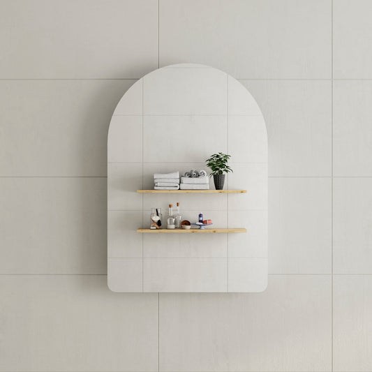 Arco Arch 700mm x 1000mm Shaving Cabinet Mirror, Matte White