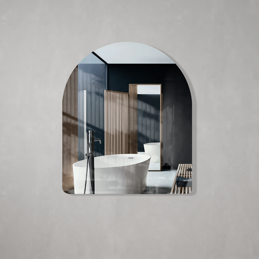 Arco Arch 850mm x 1000mm Frameless Mirror with Polished Edge