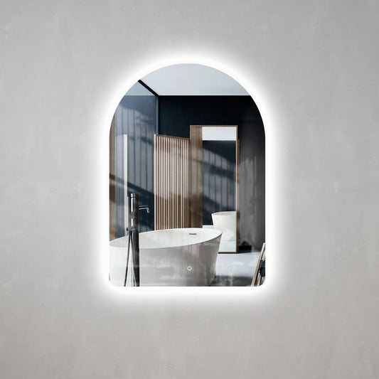 Arco Arch 700mm x 1000mm Backlit LED Mirror with Polished Edge and Demister