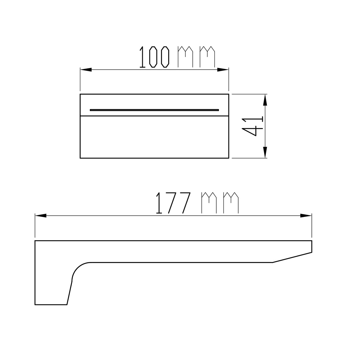 Seaspray Flat Waterfall Bath Spout | Matte White