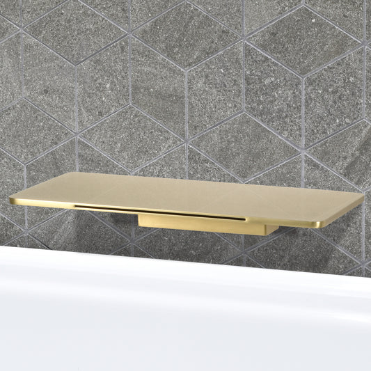 Cascada Shelf Waterfall Bath Spout | Brushed Brass (Gold)